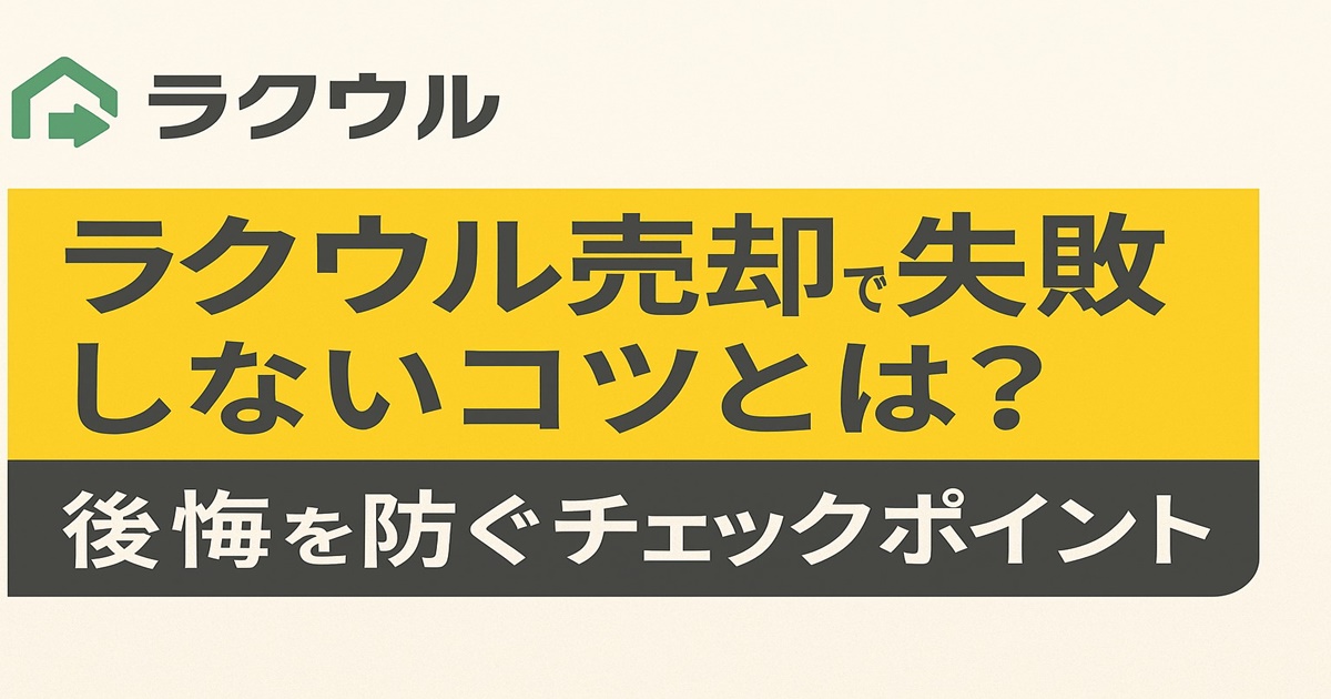 売却で失敗しないコツ
